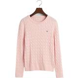 Gant Aftagelig hætte Børnetøj Gant Teens Teen Girls Shield sweater af bomuld med kabelstrik 158/164 Rosa