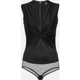 Versace Shapewear & Undertøj Versace Black Knotted Bodysuit 1B000/Black IT