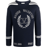 Valentino Lynlås Tøj Valentino Men's G.7 Wool Sweater Purple 38/Regular