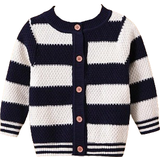 Stribede Trøjer Børnetøj Shein Little Girl's Striped Button Up Cardigan Sweater