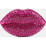 Pink Clutch tasker Aquazzura Kiss Me crystal-embellished clutch pink One size fits all