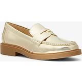44 ½ - Guld Lave sko Michael Kors MK Eden Metallic Leather Loafer Pale Gold