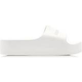 Balenciaga Hvid Sko Balenciaga Women White Chunky Logo-Embossed Rubber Slide Sandals