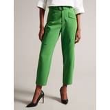 Ted Baker Dame - Grøn Bukser & Shorts Ted Baker Womens Mid-green Gracieh High-rise Stretch-woven Trousers