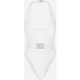 Dolce & Gabbana Polyamid Badetøj Dolce & Gabbana Halterneck swimsuit white