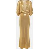 Elastan/Lycra/Spandex - Guld - Lange kjoler Norma Kamali Obie metallic jersey dress gold