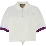 Gucci Dame Overdele Gucci Cropped jersey shirt white