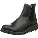 Fly London 35 Sko Fly London Womens Salv Rug Leather Slip-on Wedge Ankle Boots Diesel 10-10.5