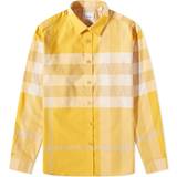 Gul - Ternede Overdele Burberry Yellow Check Shirt MARIGOLD IP CHECK