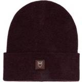 Knowledge Cotton Apparel Tilbehør Knowledge Cotton Apparel Double Layer Rib Beanie, Deep Mahogany, One