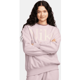 48 - Dame - Lilla Overdele Nike Oversized Sportswear Phoenix Fleece-sweatshirt med rund hals og logo til kvinder lilla EU 40-42