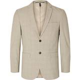 38 - Ternede Overdele Selected Ternet Slim Fit Blazer hvid