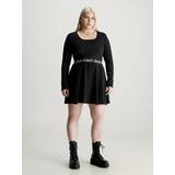 Calvin Klein Elastan/Lycra/Spandex Kjoler Calvin Klein Plus Logo Tape Mini Dress Black