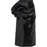 54 - Viskose Nederdele Maison Margiela Draped coated cotton midi skirt black