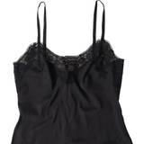 Silke Pyjamasser Dolce & Gabbana Black Lace Silk Sleepwear Camisole Women's Underwear