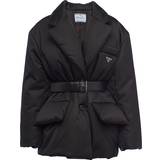 Prada Dame Bukser & Shorts Prada Women's Re-Nylon Down Jacket Black Black