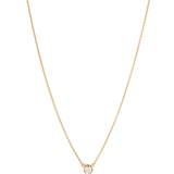 Diamanter Halskæder Georg Jensen Signature Pendant Necklace - Gold/Diamond