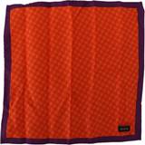 Orange - Silke Tilbehør Scotch & Soda Orange Purple Silk Square Handkerchief Scarf