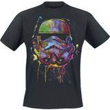 Star Wars Herre Overdele Star Wars T-shirt Paint Splats Helmet till Herrer sort