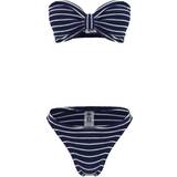 Dame - One Size Bikinisæt Hunza G Navy Jean Bikini Navy/White UNI