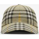 Grøn - Ternede Hovedbeklædning Burberry Khaki Check Cap HUNTER