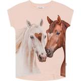 Molo Pink Børnetøj Molo Yin Yang Horses Ragnhilde T-Shirt-140
