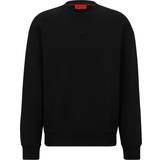 56 - XS Overdele Hugo Men's Relaxed Fit Dettil Sweatshirt Black