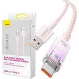 Baseus Pink Kabler Baseus Quick Charge USB-C 6A 1m Pink