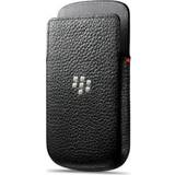 Blackberry Sølv Mobiltilbehør Blackberry Leather Pocket Q5 Smartphone Hülle, Schwarz
