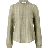 Grøn - S - Skind Overdele Vila Blonde- Skjorte