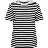 Dame - XXS T-shirts & Toppe Pieces dame tee PCRIA Black Bright White