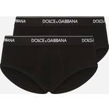 Dolce & Gabbana Bomuld Undertøj Dolce & Gabbana Black And White Cotton Brief Set Black