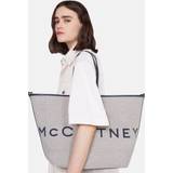 Stella McCartney Tote Bag & Shopper tasker Stella McCartney Logo Canvas Beach Tote Bag, Woman, Grey/Navy U