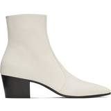 Saint Laurent Beige Sko Saint Laurent Vassili Leather Boots Men White
