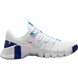 Dame - Syntetisk Træningssko Nike Free Metcon 5 W - White/Fierce Pink/Deep Royal Blue/Aquarius Blue