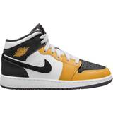 39 - Herre - Multifarvet Sneakers Nike Air Jordan 1 Mid M - White/Yellow Ochre/Black
