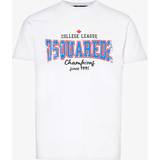 DSquared2 Jersey Overdele DSquared2 Mens White College Logo-print Regular-fit Cotton-jersey T-shirt