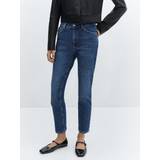 46 - Dame - W34 Jeans Mango Slim Cropped Jeans Kvinde Skinny Jeans Skinny Fit Denim hos Magasin Open Blue