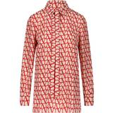 Valentino Dame Bluser Valentino Toile Iconographe silk blouse red
