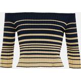 Valentino Dame Sweatere Valentino Off-shoulder knit crop top multicoloured