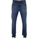 Urban Classics Herre Jeans Urban Classics Jeans Heavy Ounce Slim Fit Jeans W30L31 till W34L32 Herrer mørk blå