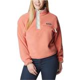 Fleece - Orange Overdele Columbia Women's Helvetia Cropped Half Snap Fleece Pullover- Pink