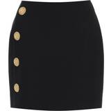 Balmain Sort Nederdele Balmain Mini Button Skirt Black FR