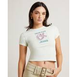 Calvin Klein Dame - Grøn T-shirts & Toppe Calvin Klein Womens Hyper Real Fitted T-Shirt