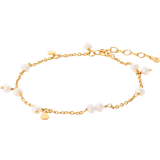 Armbånd Pernille Corydon Ocean Bracelet - Gold/Pearls