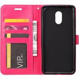 CaseOnline Wallet 3-kort til OnePlus 6T A6010 lyserød