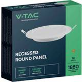 V-TAC Plast Lamper V-TAC Recessed Round Panel White Loftplafond 22.1cm