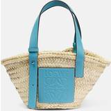 Loewe Håndtasker Loewe Women's Small Leather-Trimmed Woven Basket Bag Light Blue