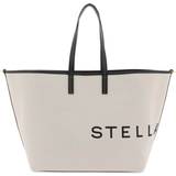 Stella McCartney Beige Tote Bag & Shopper tasker Stella McCartney Logo canvas tote bag