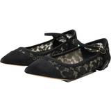 Dolce & Gabbana Ballerinasko Dolce & Gabbana Black Lace Loafers Ballerina Flats Shoes EU37/US6.5